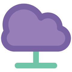 Icon of cloud database, data storage 