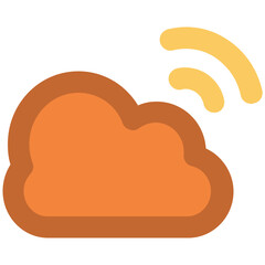 Icon of cloud database, data storage 