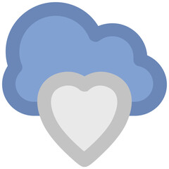 Icon of cloud database, data storage 