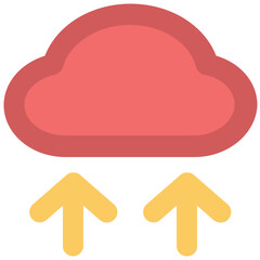 Obraz premium Icon of cloud database, data storage 