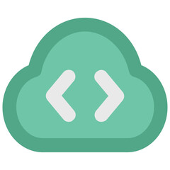 Icon of cloud database, data storage 