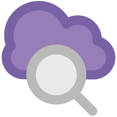 Icon of cloud database, data storage 