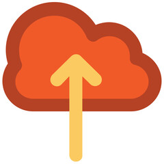 Icon of cloud database, data storage 
