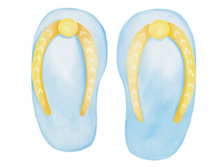 sandal summer decoration watercolour element
