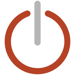 Power button line icon design 