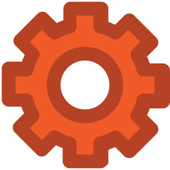 Gear settings bold line icon