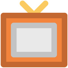 Icon of television bold line design 