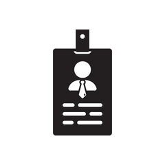 ID card vector icon. Identification card flat sign design. ID card symbol pictogram sign. Member card symbol. VIP person icon. UX UI icon