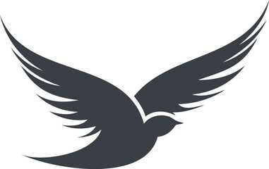 Elegant Bird Vector Logo Design: Symbolize Freedom and Grace
