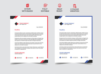 Professional letterhead template design vector illustration