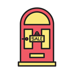 sale, home, house, home sale, dollar, home sale announcement icon