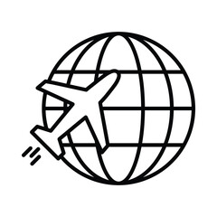 shipping, world, plane, airbus, airplane, world shipping icon