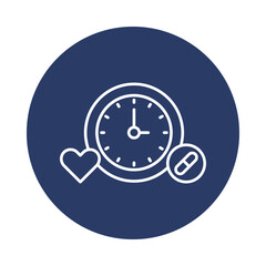 meter, time, heart, medicine, heart care icon