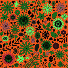 seamless pattern with flowers
