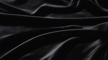 Obraz premium Black silk. Generative AI.
