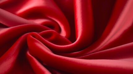 Obraz premium Red silk. Generative AI.