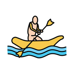 Fototapeta premium boat, man, boat riding, ocean, river, boat riding icon