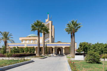 Fototapeta na wymiar Exterior of modern Airport Mosque in Shiraz International Airport, Shiraz, Fars Province, Iran.