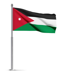 Flag of Jordan isolated on white background. EPS10 vector