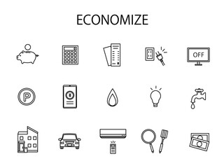 節約関係のアイコンセット
