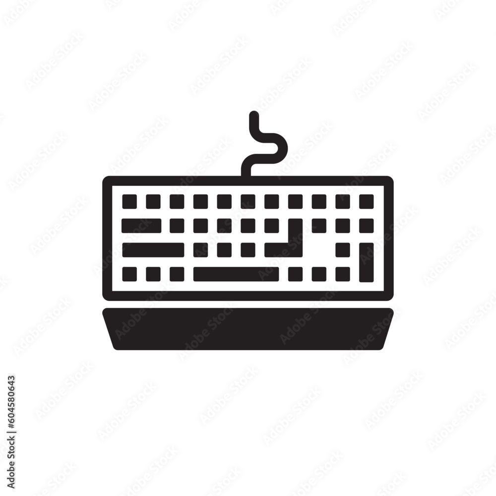 Fototapete keyboard vector icon. keyboard linear flat sign design. computer keyboard symbol pictogram. clavier 