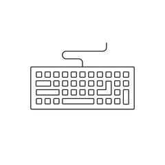 Keyboard vector icon. Keyboard linear flat sign design. Computer keyboard symbol pictogram. Clavier symbol. UX UI keypad icon 