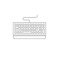 Keyboard vector icon. Keyboard linear flat sign design. Computer keyboard symbol pictogram. Clavier symbol. UX UI keypad icon 