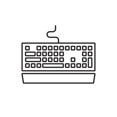 Keyboard vector icon. Keyboard linear flat sign design. Computer keyboard symbol pictogram. Clavier symbol. UX UI keypad icon 