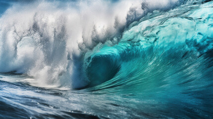 Big ocean wave. AI