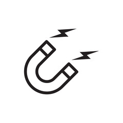 Magnet vector icon. Magnet flat sign design. Magnet symbol pictogram. UX UI icon