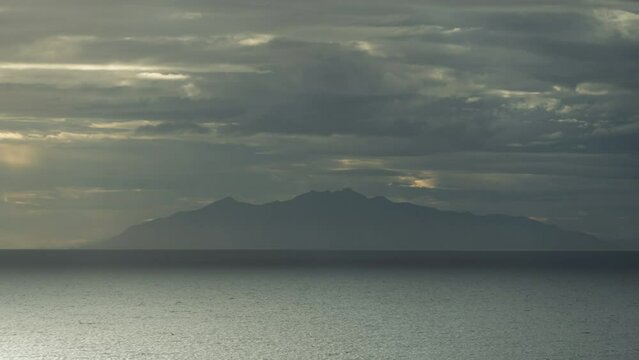 4K Isola d'Elba timelapse at sunsrise from Bastia, Corsica