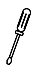 Screwdriver icon with transparent background. Screwdriver sign, symbol in PNG format.