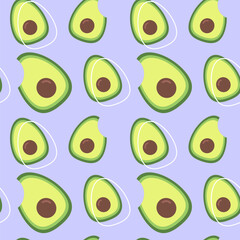 seamless pattern with avocado