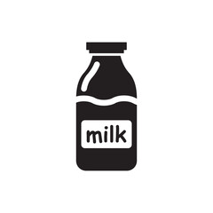 Milk bottle vector icon. Natural milk flat sign design. Milk symbol pictogram. UX UI icon