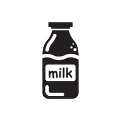 Milk bottle vector icon. Natural milk flat sign design. Milk symbol pictogram. UX UI icon