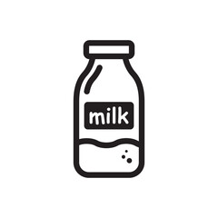 Milk bottle vector icon. Natural milk flat sign design. Milk symbol pictogram. UX UI icon