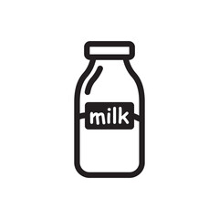 Milk bottle vector icon. Natural milk flat sign design. Milk symbol pictogram. UX UI icon