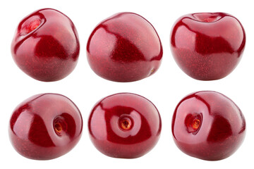 Cherry isolated on white background, full depth of field
