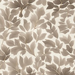 Seamless Background with Oak Leaves and Acorns. Generative AI.