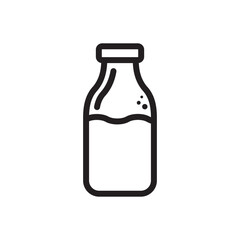 Milk bottle vector icon. Natural milk flat sign design. Milk symbol pictogram. UX UI icon