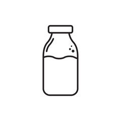 Milk bottle vector icon. Natural milk flat sign design. Milk symbol pictogram. UX UI icon