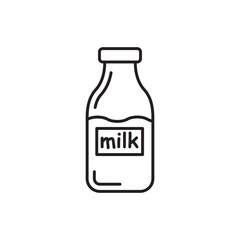 Milk bottle vector icon. Natural milk flat sign design. Milk symbol pictogram. UX UI icon