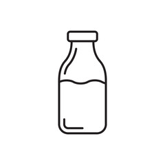 Milk bottle vector icon. Natural milk flat sign design. Milk symbol pictogram. UX UI icon