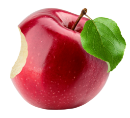 Apple isolated on white background, full depth of field