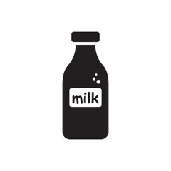 Milk bottle vector icon. Natural milk flat sign design. Milk symbol pictogram. UX UI icon