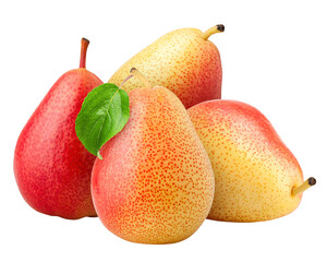 Pear isolated on white background, full depth of field