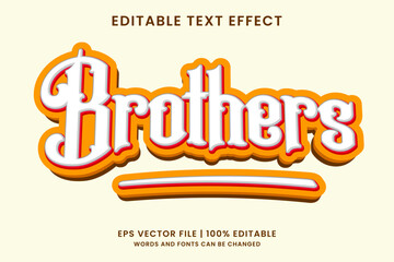 Brother editable text effect vintage style