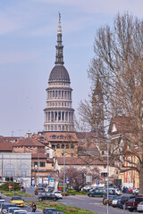 City view from the old town of Novara, Italy