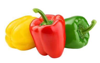 sweet pepper, paprika, isolated on white background, full depth of field