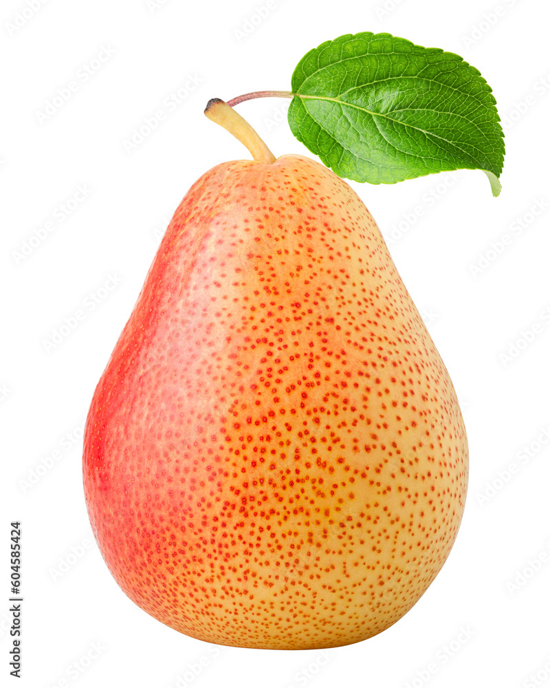 Wall mural pear isolated on white background, full depth of field